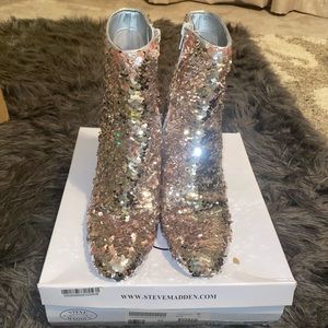 Sequin Steve Madden Booties